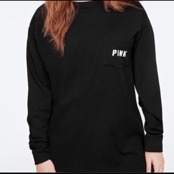 PINK VS BLING RAINBOW LOGO SEQUINED CAMPUS TEE - Picture 8 of 8